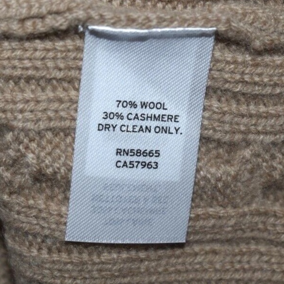 Unworn Nordstrom Signature Wool & Cashmere Cable Knit Jonny Collar Sweater - Picture 8 of 8